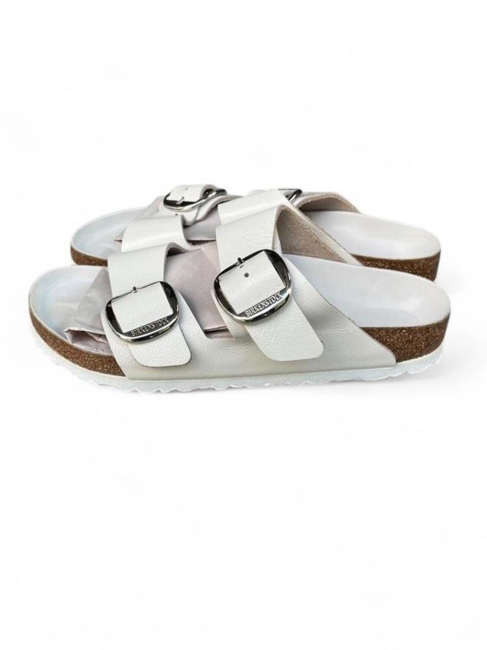 Birkenstock Arizona Big Buckle White Leather Sandals EU 40 US 9 Narrow